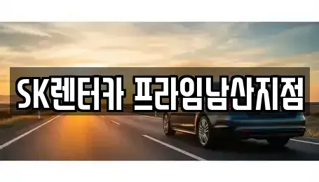 서울 중구 필동3가 렌트카 전문 SK렌터카 프라임남산지점