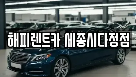 세종 다정동 렌트카 전문 해피렌트카 세종시다정점