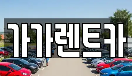 세종 다정동 장기렌트카 전문 가가렌트카