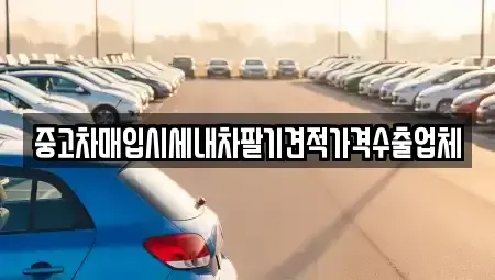 세종 다정동 중고차매입 전문 중고차매입시세내차팔기견적가격수출업체