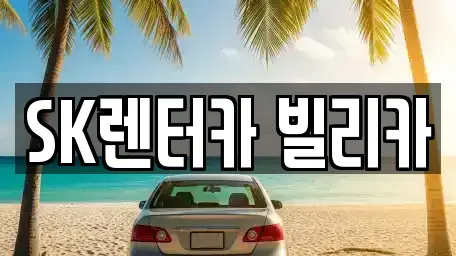 제주특별자치도 제주시 용담일동 렌트카 전문 SK렌터카 빌리카