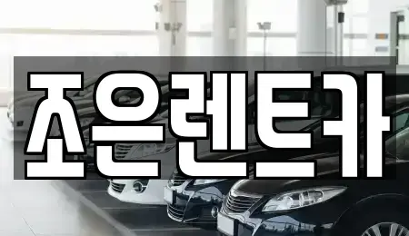 충북 음성군 대소면 렌트카 전문 조은렌트카