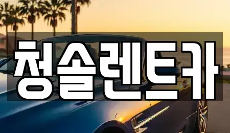 충북 음성군 대소면 렌트카 전문 청솔렌트카