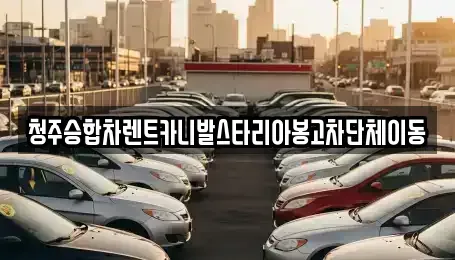 충북 청주시 흥덕구 운천동 렌트카 전문 청주승합차렌트카니발스타리아봉고차단체이동