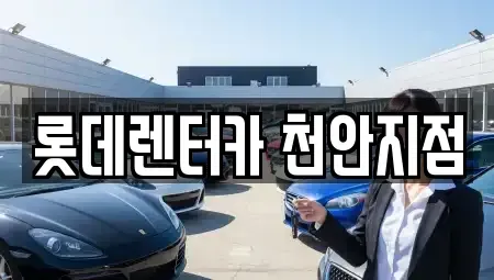충청남도 천안시 서북구 두정동 렌트카 전문 롯데렌터카 천안지점