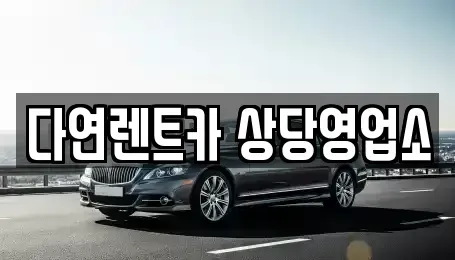 충청북도 청주시 상당구 방서동 렌트카 전문 다연렌트카 상당영업소